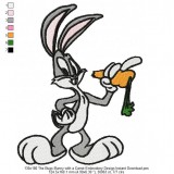 130x180 The Bugs Bunny with a Carrot Embroidery Design Instant Download